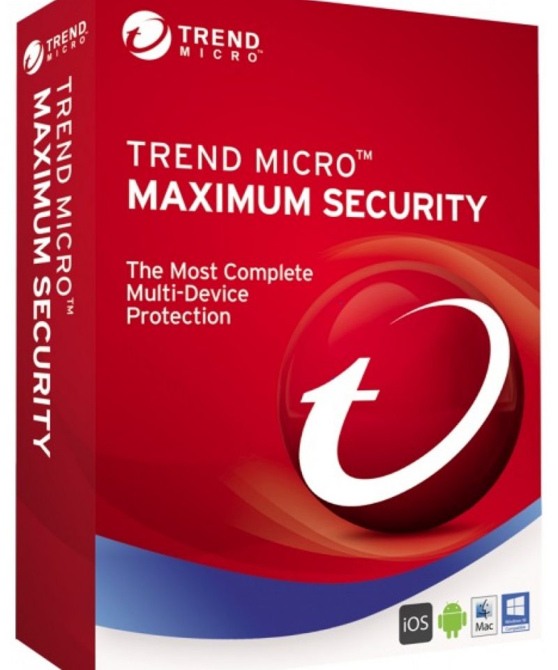 Trend Micro Maximum Security 3 PC 1 year