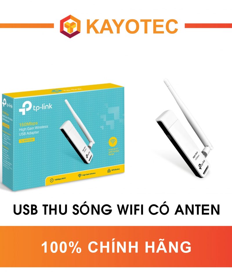 USB Thu WIFI TP-Link TL-WN722N - Hàng Chính Hãng