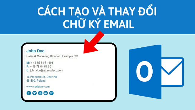 Cách tạo và thêm chữ ký email trong Outlook