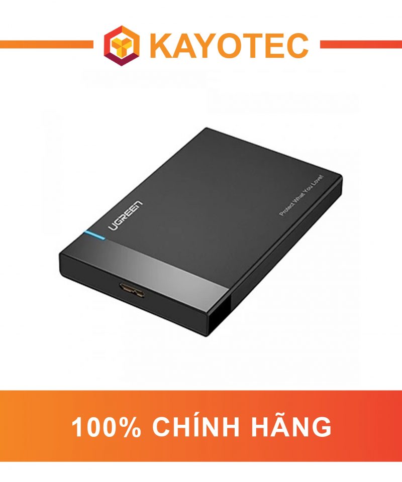 Vỏ hộp đựng ổ cứng SATA 2.0/3.0 2.5 và SSD vỏ nhựa ABS cao cấp (dây dời) UGREEN US221 30848 - Hàng Chính Hãng